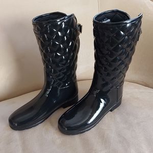 Hunter Boots - Women's Adjustable Quilted Refined Slim Fit Short Rain Boots